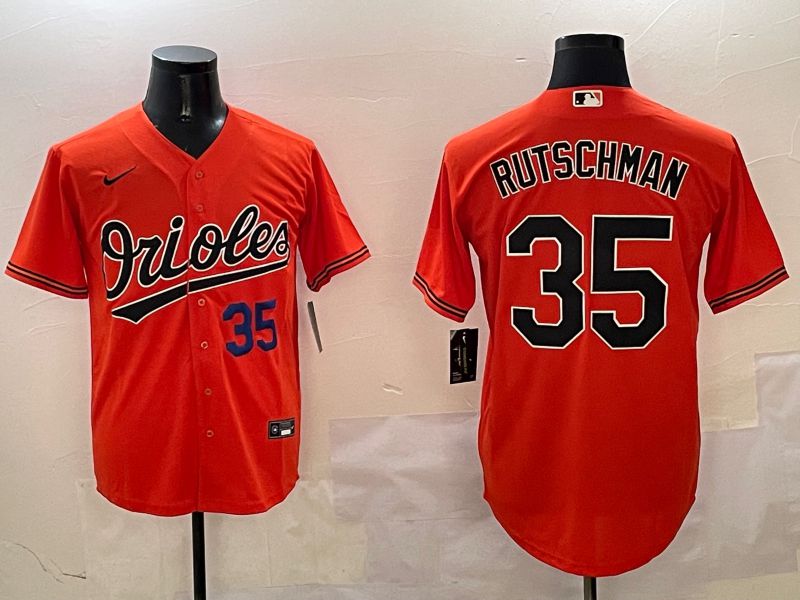 Men Baltimore Orioles #35 Rutschman Orange Game 2025 Nike MLB Jersey style 6